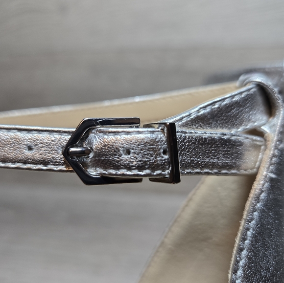 Sam Edelman Women's Block Heels Silver Size 10.5 New In Box - Picture 6 of 9